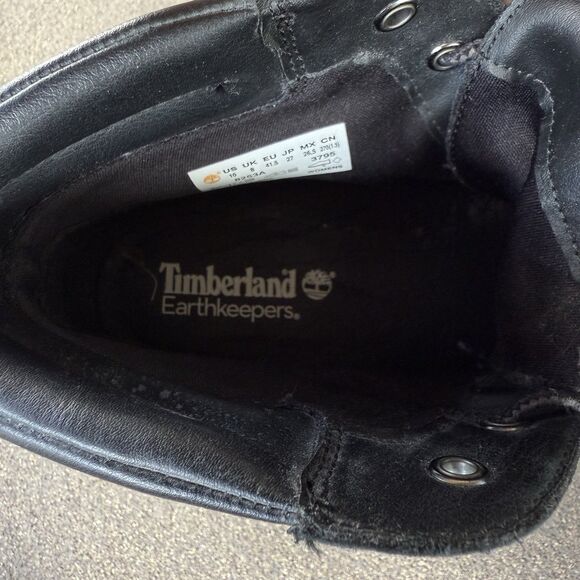 Timberland Boots Women's Amston Size 10 Wedge Heel Black Nubuck Lace Up Bootie - Picture 7 of 8